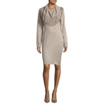 Calvin Klein NWT Modern KHAKI Fringed 