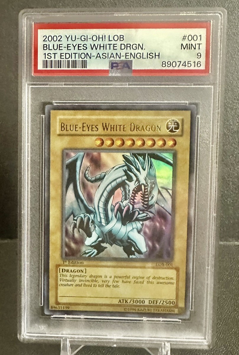 2002 Yu-Gi-Oh! LOB #001 Blue Eyes White Dragon 1St Edition 2002 Yu-Gi-Oh! LOB #001 Blue Eyes White Dragon 1St Edition