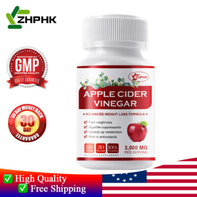 Apple Cider Vinegar 60 Capsules - 3000mg with The Mother ACV Vegan Supplement