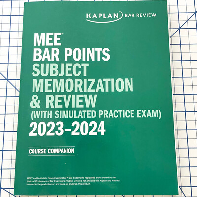 2023 - 2024 Kaplan Bar Exam MEE Bar Points Subject Memorization ...