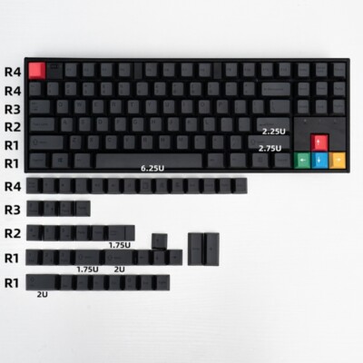 Keycaps Set Japanese/English Keycaps for 130 Keys CherryProfile and Oil-Resist