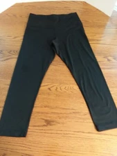 90 Degrees by Reflex Yoga Running Workout Pants Capris Womens Size Small Black 