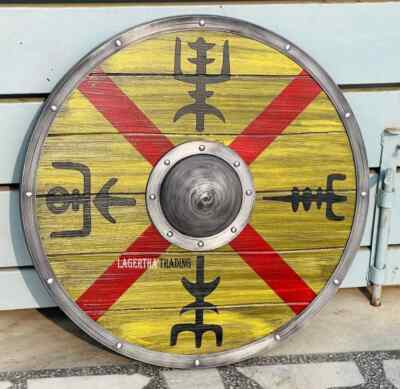 24'' Medieval King Finehair Viking Shield For Cosplay and Roleplay Shield