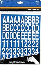 1-Inch Die-Cut Letters and Numbers Kit White