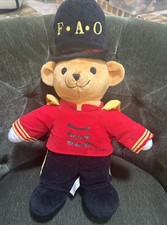 FAO Schwarz Medium Soldier Christmas Bear Plush in Uniform 19"