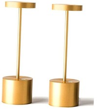 2 Pack Cordless Table Lamp Rechargeable, 5000mAh Battery Operated 2Pack Gold