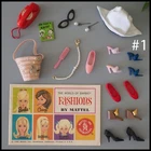 🤩#1 LOT Barbie Friends Shoes Nurse Hat Jewelry Accessories Japan Vtg 1960s+🎁