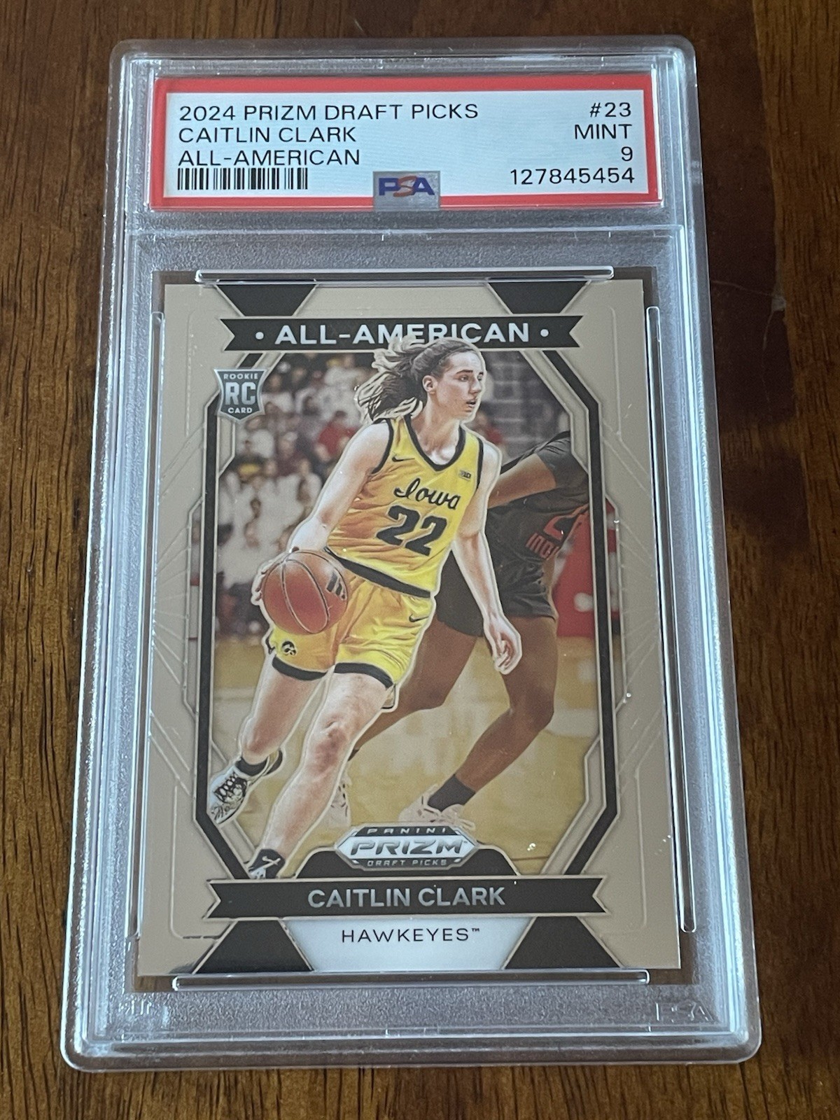 2024 Prizm Draft Picks All-American Caitlin Clark #23 (RC) (PSA 9)