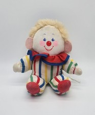 VINTAGE Circus Clown MUSICAL WIND UP BABY STUFFED PLUSH LOVEY Bantam TOY