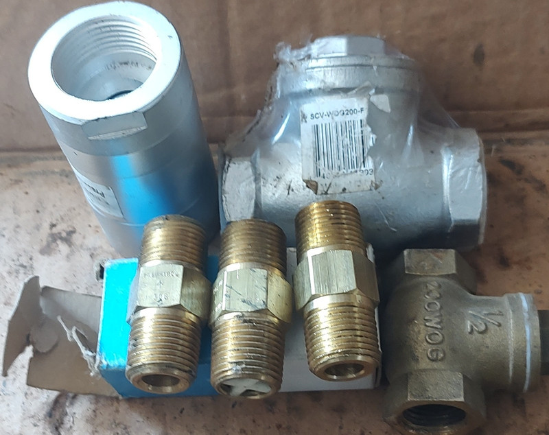 Six Assorted Check Valves New 1-inch 1/2 In 3/4