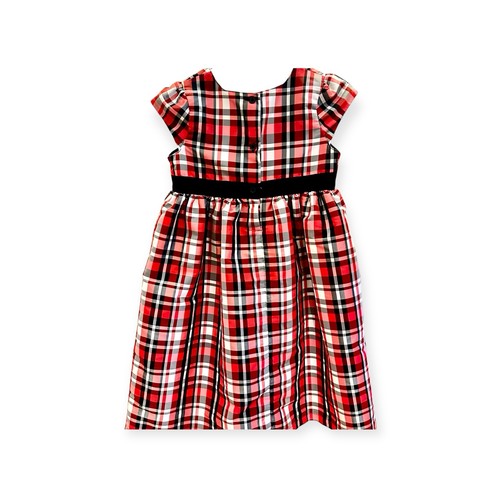 Carters Girls Dress 6X Red Tartan Plaid Holiday Umpire Waist Bow Christmas - Picture 22 of 23