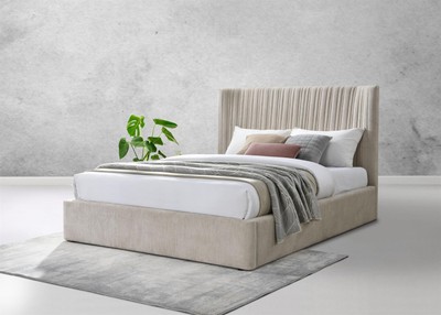 ACME Loren Queen Bed in Beige Linen