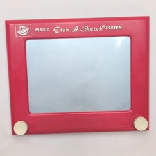 Vintage Ohio Art, Magic Etch A Sketch, Model 505 Magic Screen Toy - Red Frame