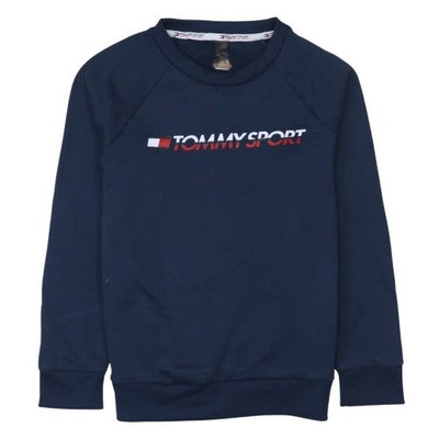 Tommy Sport Herren Pullover Sweatshirt blau Rundhals Größe L