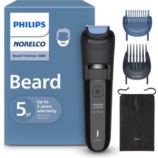 Open box Norelco Philips 100 Waterproof Beard Trimmer 3000 Series Self-Sharpen
