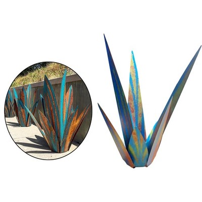 Metall Blau Tequila Skulptur Outdoor Decor DIY Agave Pflanze Garten Statue