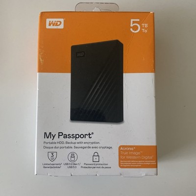 Western Digital My Passport 5TB Portable External Hard Drive - Black
