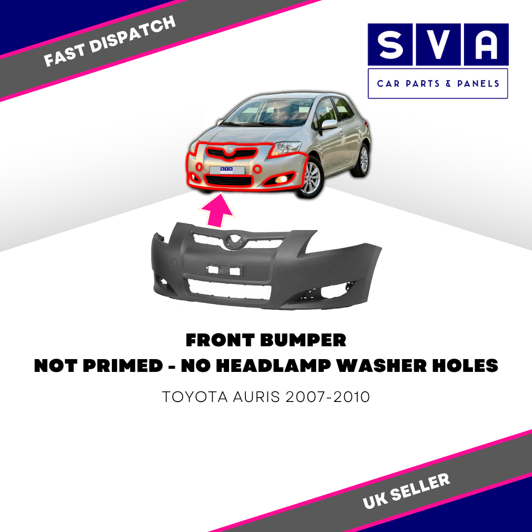 Toyota Auris 2007-2010 Front Bumper Not Primed - No Washer - Insurance Approved
