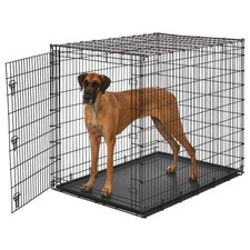 54 Inch Dog Crate for XXL Pet Double Door Heavy Duty Metal Slide Bolt Latches
