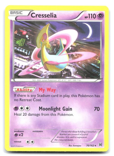 Cresselia 70/162 Rare BREAKthrough Pokemon Near Mint