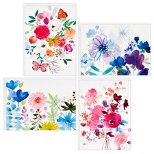 Hallmark Blank Cards Assortment, Painted Flowers 48 Cards with Envelopes