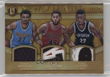 2016 Panini Gold Standard 22/25 Caris LeVert Denzel Valentine Jamal Murray 0bt4