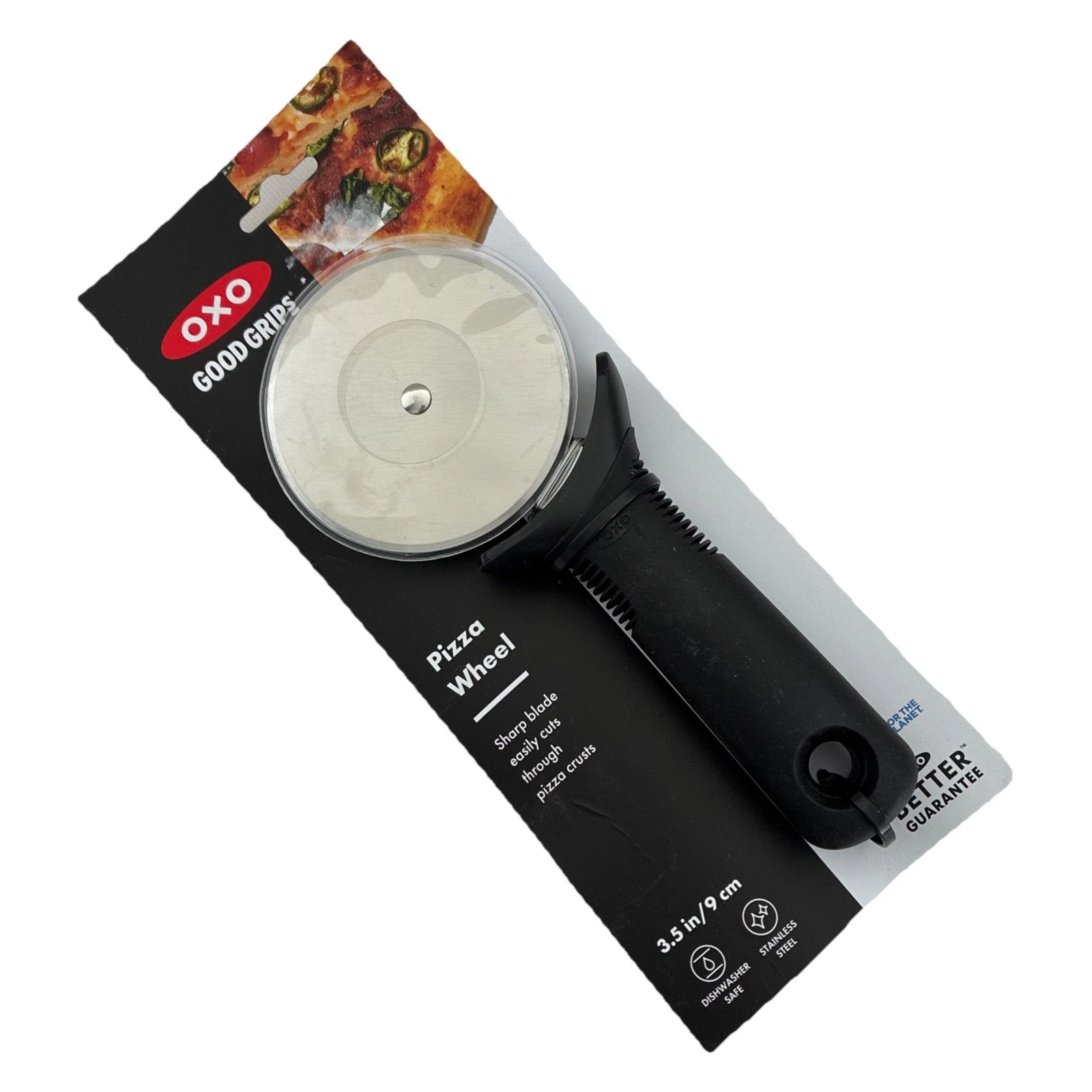 New OXO Steel Good Grips Stainless Steel Pizza Wheel Red (3 1/4 Inch Wheel)