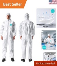 Microporous Disposable Hazmat Suit - Full Body Coverall for Chemical Protection