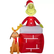 66" Medium Blow Up Inflatable Dr. Seuss™ The Grinch & Max