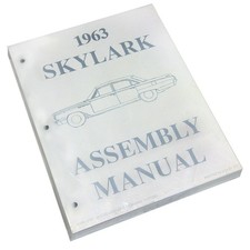 Factory Assembly Manual Rebuild Instruction Book 1963 Buick Skylark Special