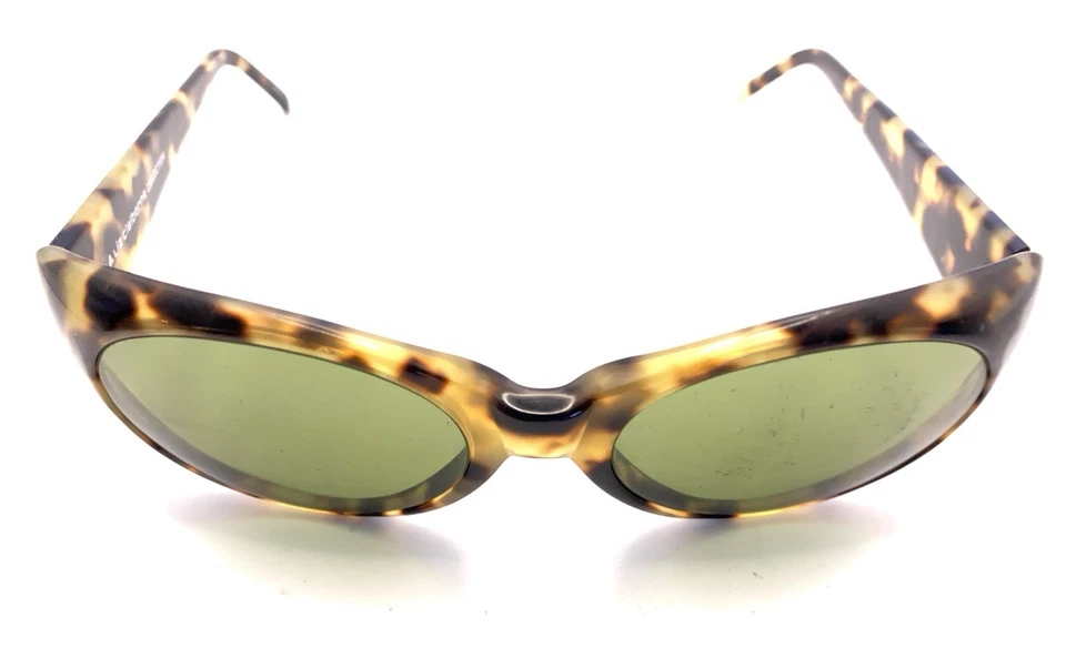 Gafas de sol Liz Clairborne marrón amarillo tortuga envolventes lentes marrones diseñador mujeres Foto 3 de 4