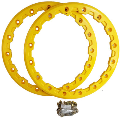 RAGE ATV/UTV Wheel Replacement Bolt Ring Kit with bolts 15'' 2 piece Yellow 80156
