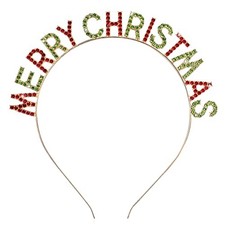 Merry Christmas Headbands Xmas Hairbands Merry Christmas Crown Green  Red