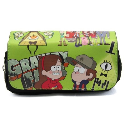 New Mable and Dipper GRAVITY FALLS Pencil Bag Clutch Wallet Travel Case