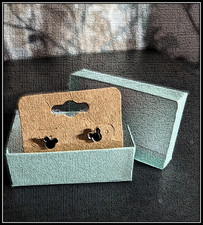 Ear-resistibly Classic Mickey Mouse Black Enamel Mini Stud Earrings Disney