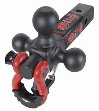 Toptow Trailer Hitch Tri-ball Hitch Mount Wmatte Black Triple Hitch Balls 1-...