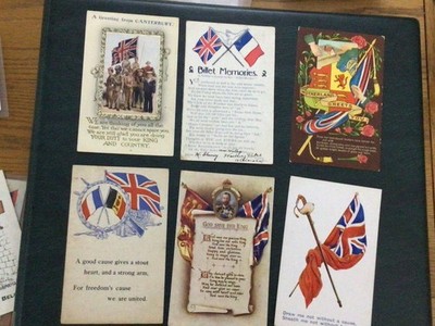 6 FRÜHE PATRIOTISCHE MILITÄRPOSTKARTEN 1.WK