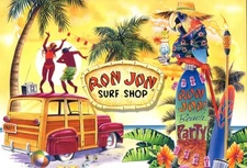 Ron Jon Surf Shop - Beach Party - Continental Postcard