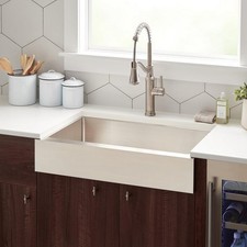 Signature Hardware 36" Hazelton Single Basin Retrofit Farmhouse Sink - Stainless