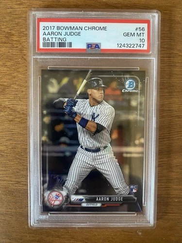 2017 Bowman Chrome Aaron Judge #56 RC Rookie Card Batting PSA 10 Gem Mint