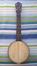 Vintage 1920s 4-String BANJO-ETTE Elkhart, Indiana USAUkelele Uke U-KING