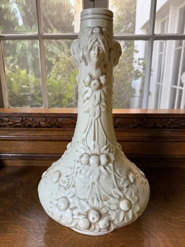 Rare Antique Art Nouveau Weller Large Art Pottery Vase