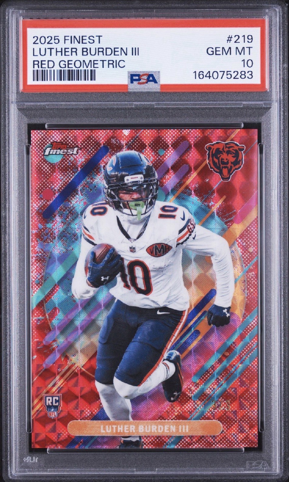 Luther Burden Topps Finest #219 Red Geometric