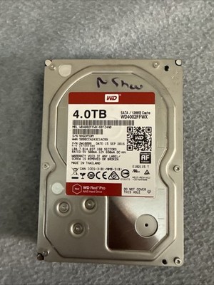 WD Red NAS | 4TB @5.4K | 64MB 3.5'' SATA 6 Gb/s | WD4002ffwx Selling For Parts