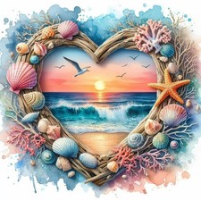 Beach Diamond Art Kits for Adults - 5D Diamond Painting for Adults