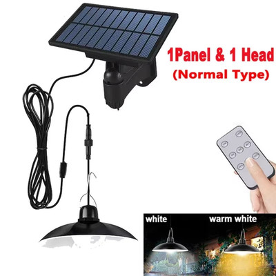 Solar-Pendelleuchte Für Den Außenbereich, Wasserdichte Led-Lampe, Doppelkopf-Kro