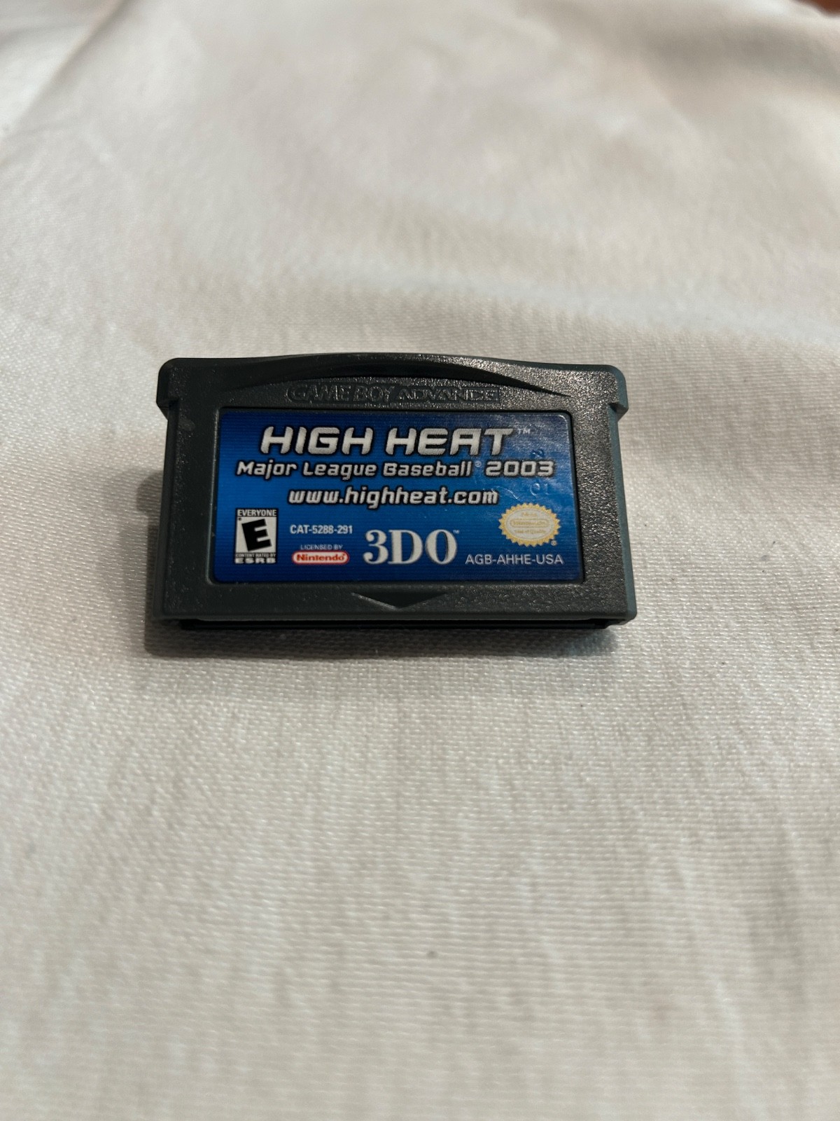 High Heat Major League Baseball 2003 Nintendo Game Boy Advance. Works great!