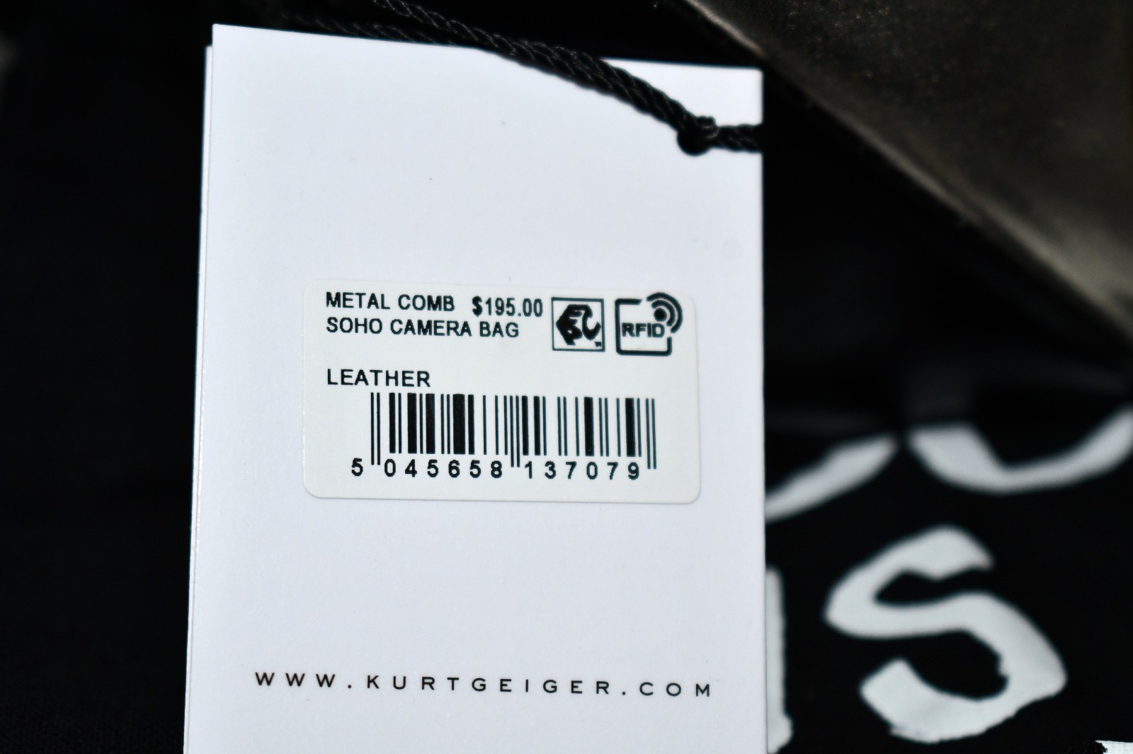 Kurt Geiger London Soho Leather Camera Bag in Open Grey #0002265109 NWT