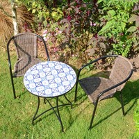 NASSAU BISTRO TABLE & 2 SAN REMO CHAIRS - 50% OFF & FREE DELIVERY