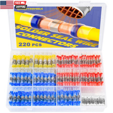 220PCS Solder Seal Wire Connectors - Waterproof Heat Shrink Electrical Connect